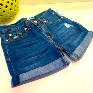 7 for all mankind Girls Denim Blue Jean Shorts!  NEW with tags! Girl 8